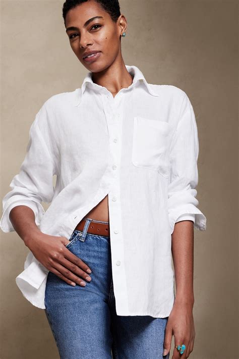 Banana Republic oversized linen shirt